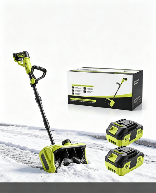 21V Cordless Electric Snow Shovel with 2 Batteries
